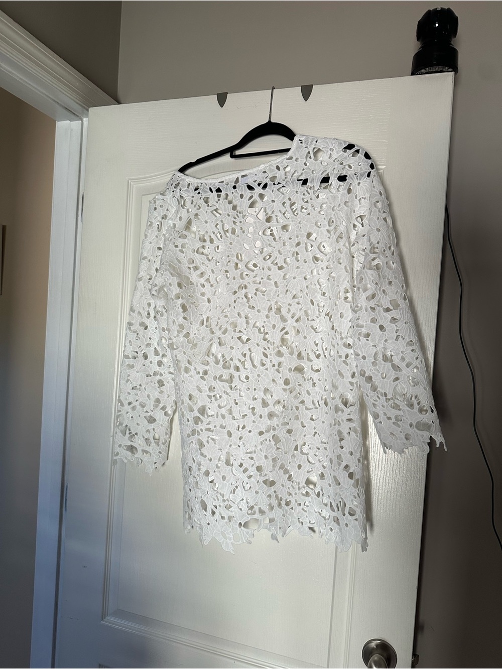 White swimsuit coverup